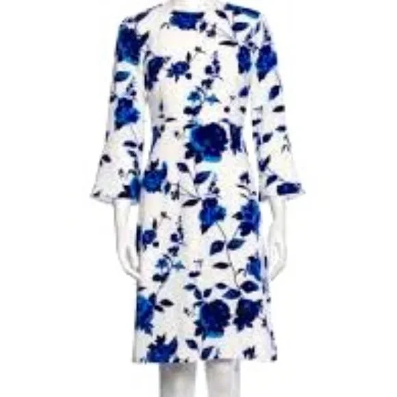 karl lagerfeld blue and white dress KARL LAGERFELD IKON STRIPED JERSEY DRESS MEDIEVAL BLUE/WHITE main image 0